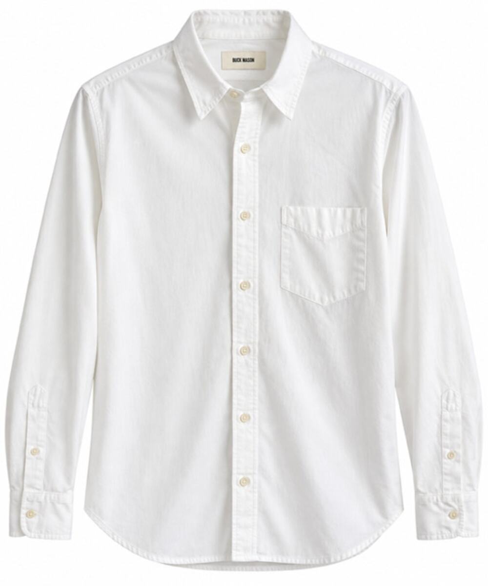 Buck Mason NWT White Mainstay Cotton Button Down Shirt Medium